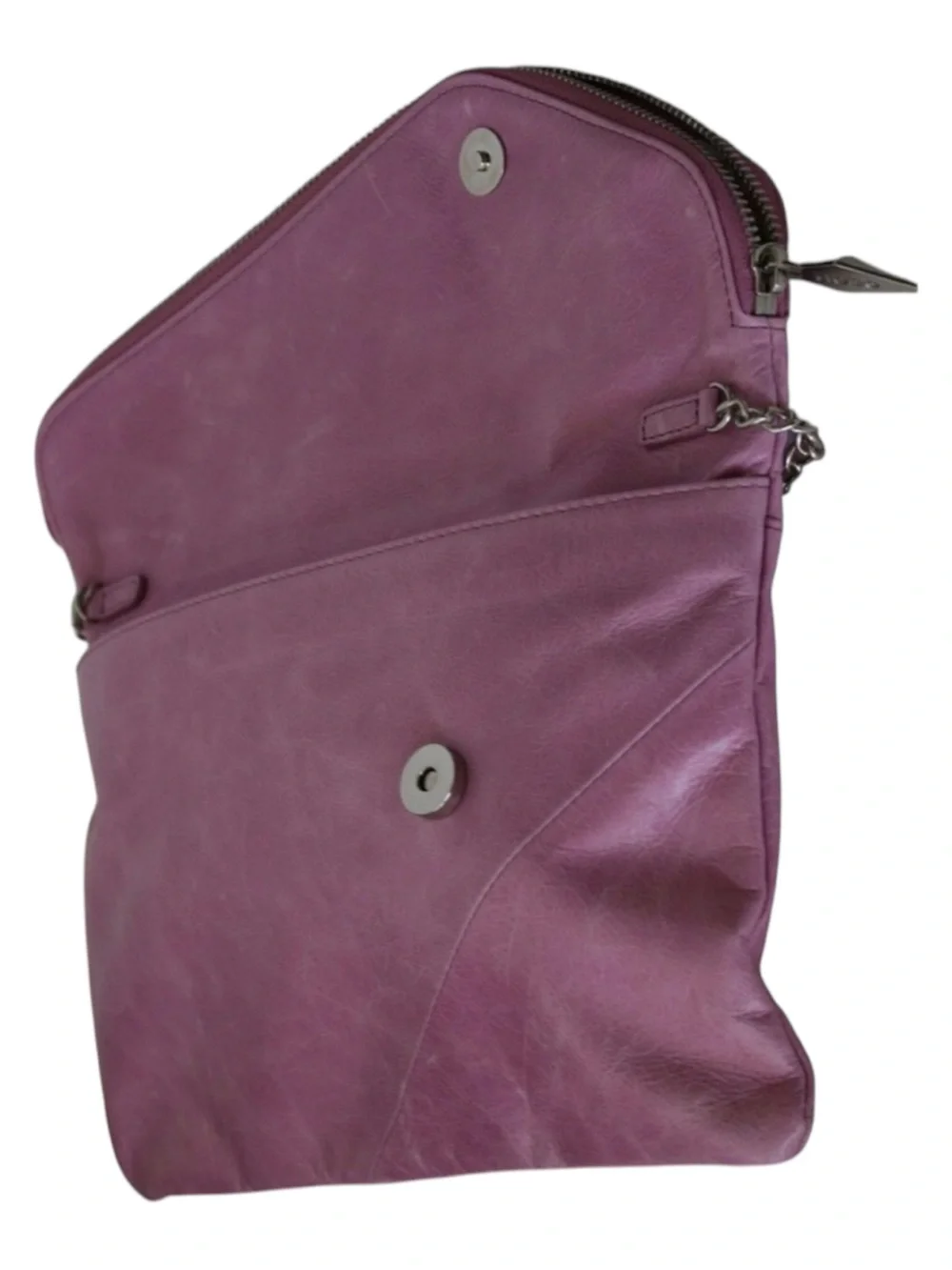 HOBO INTERNATIONAL HANDBAG JESSA LARGE LEATHER ENVELOPE CLUTCH BAG $158 LILAC